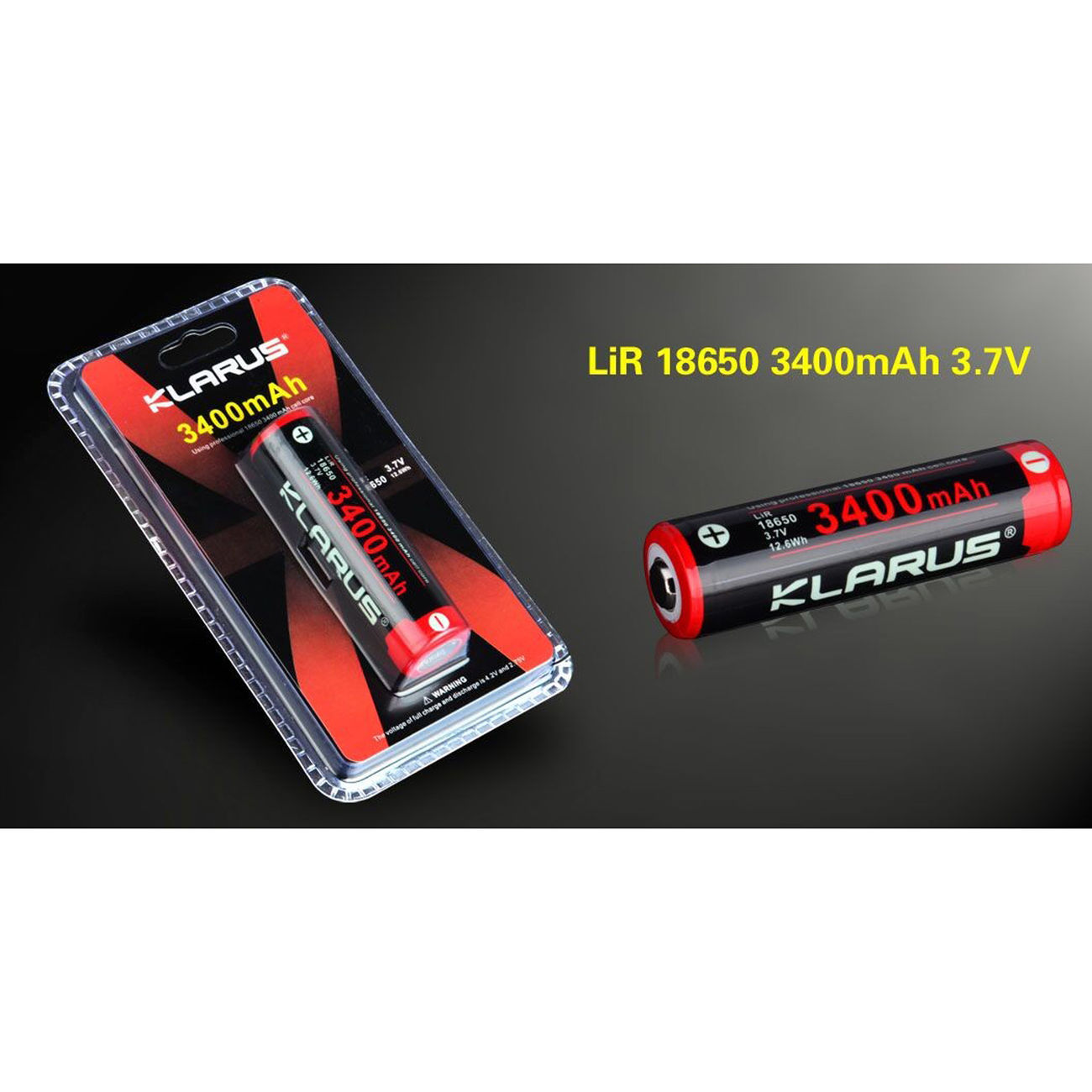 Klarus 18650 Lithium Akku 3400mAh inkl. Aufbewahrungsbox Bild 2