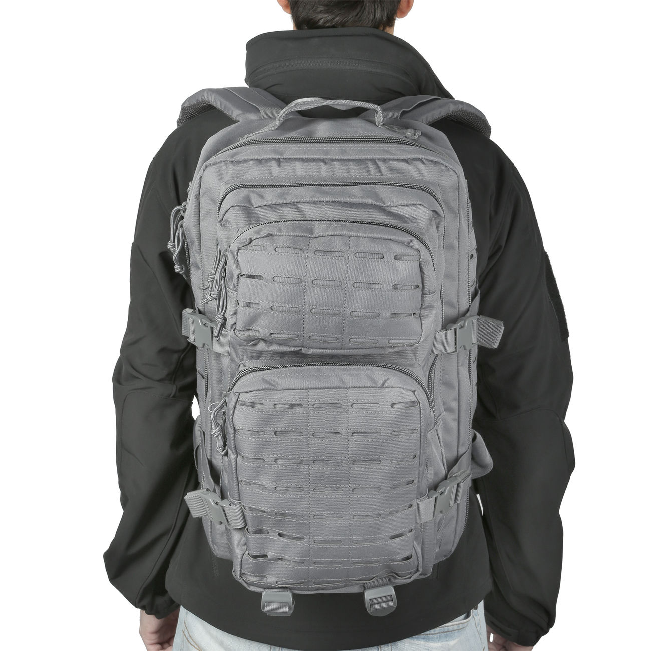 Mil-Tec Rucksack US Assault Pack Laser Cut large 36L Urban grey Bild 4