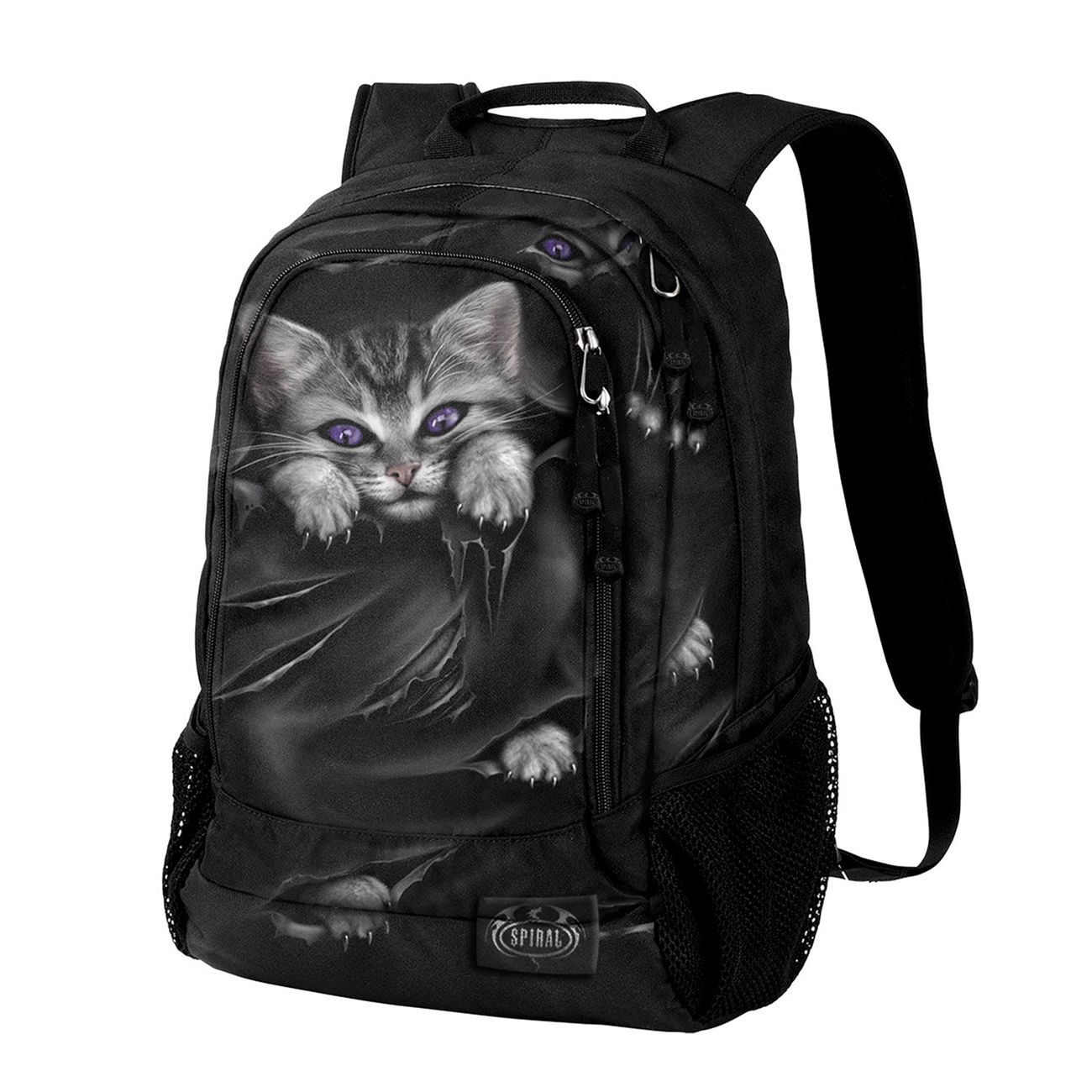 Rucksack Mit Tiermotiven Hund Katze Rosa Grau Viele Facher Leicht
