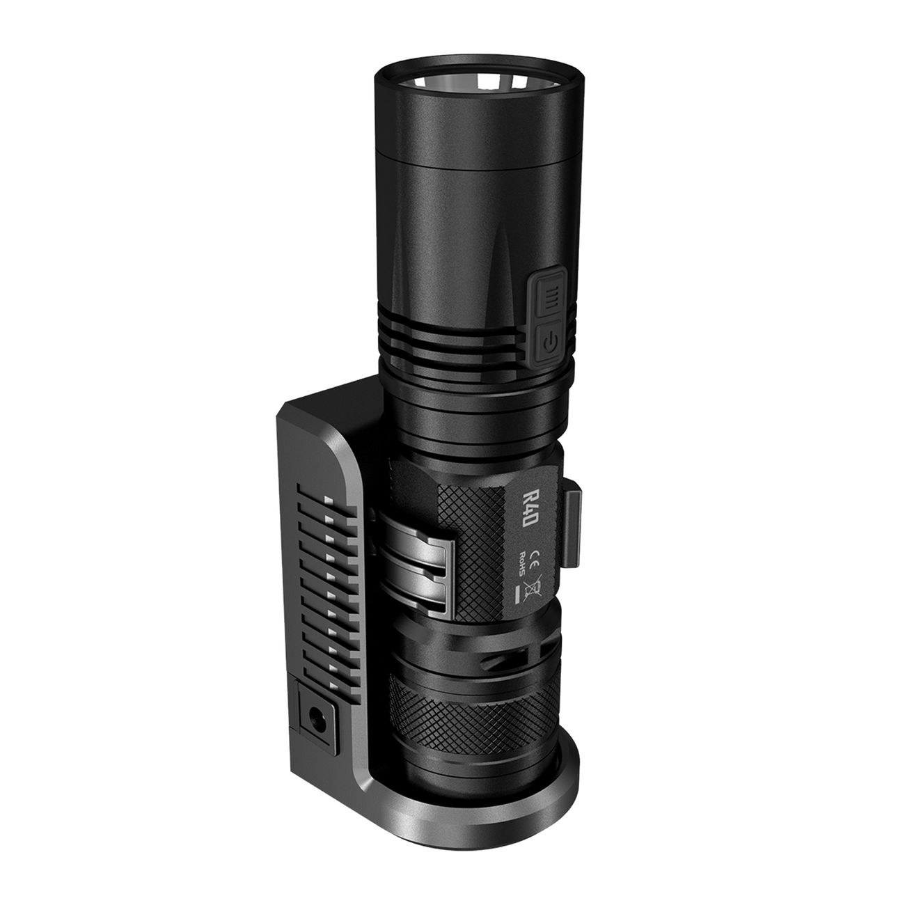 Nitecore LED-Taschenlampe R40 1000 Lumen schwarz inkl. Induktionsladeschale Bild 1