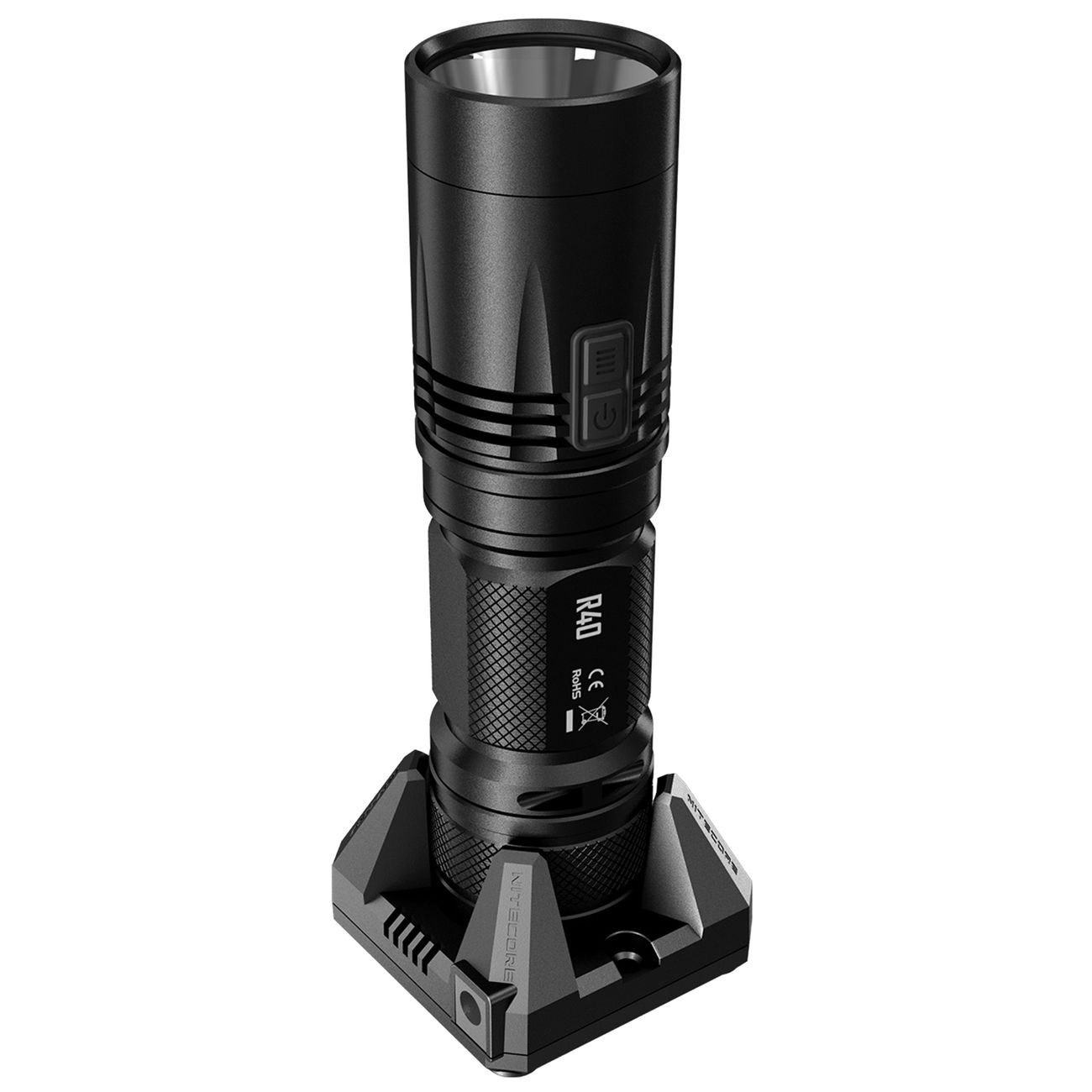Nitecore LED-Taschenlampe R40 1000 Lumen schwarz inkl. Induktionsladeschale Bild 1