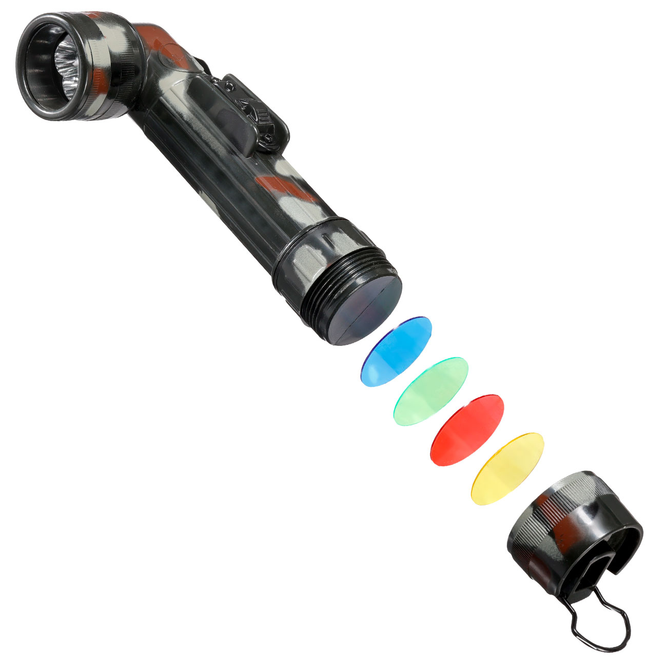 Mil-Tec LED Winkelstablampe medium flecktarn Bild 2