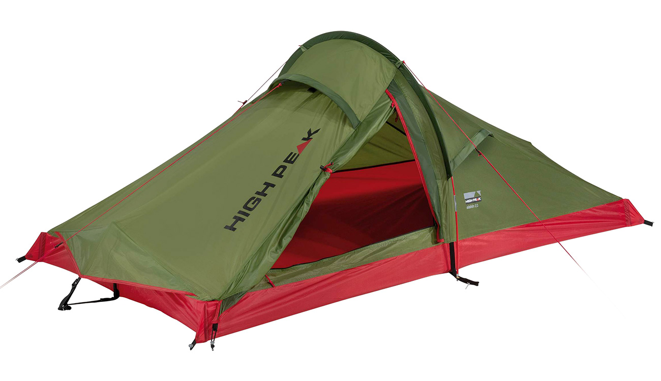 High Peak Zelt Siskin 2.0 fr 2 Personen oliv / rot