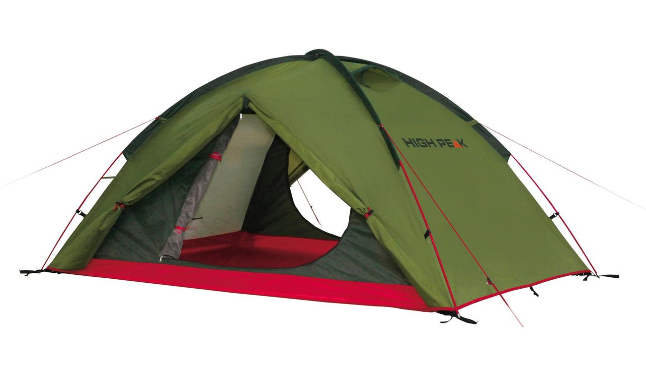 High Peak Zelt Woodpecker 3 fr 3 Personen oliv / rot