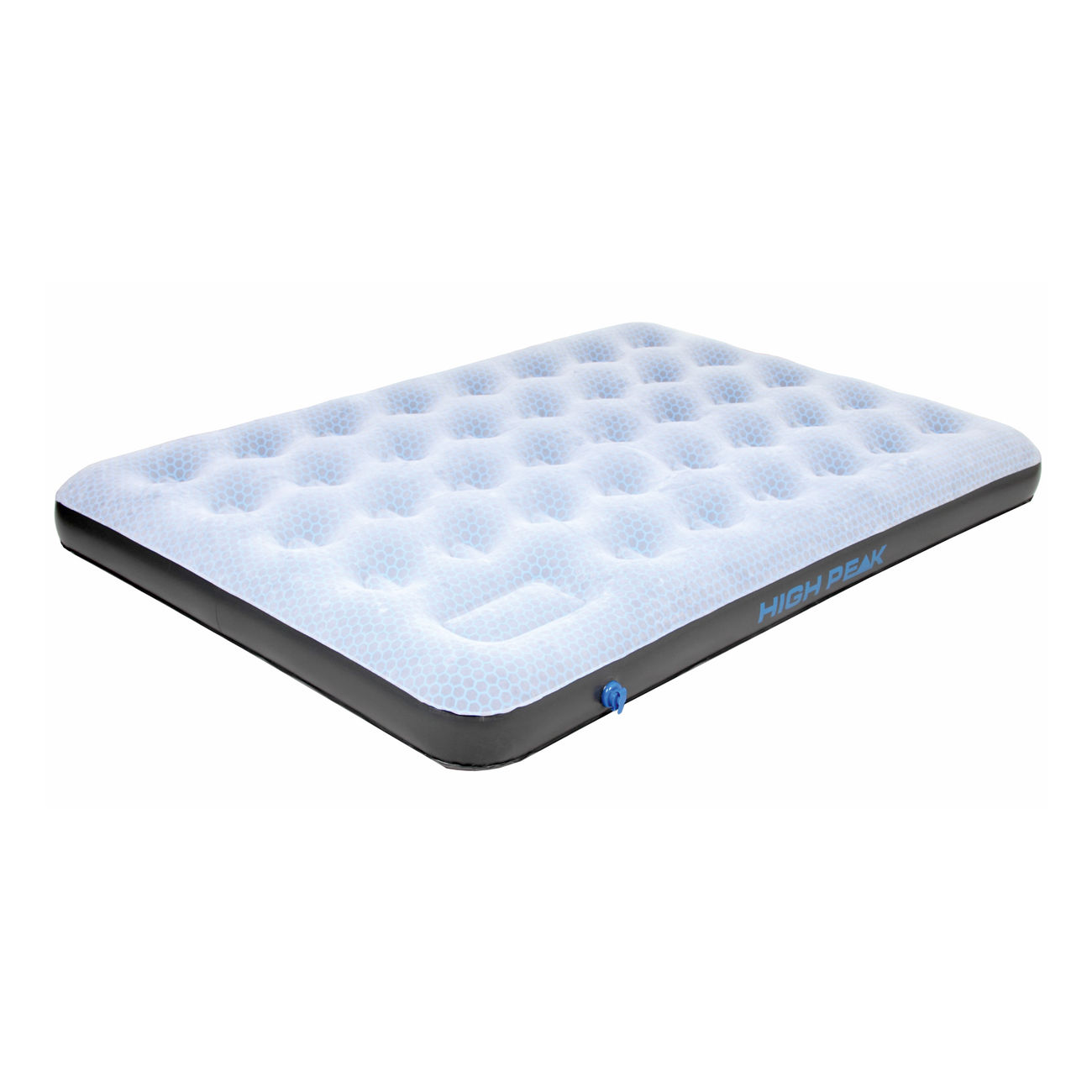 High Peak Luftbett Comfort Plus Double Mit Integrierter Pumpe Grau Blau Schwarz