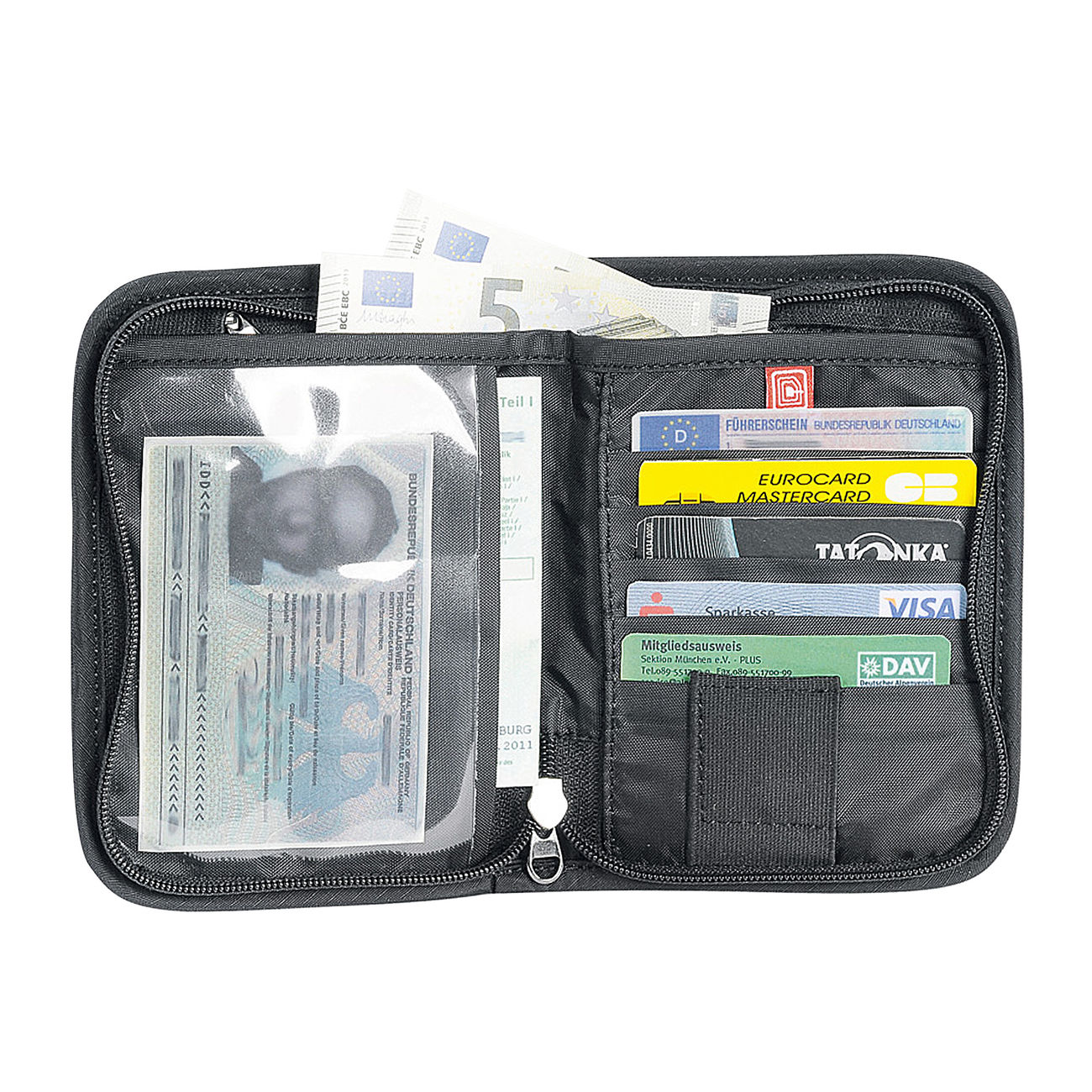Tatonka Reisebörse Travel Zip M RFID B schwarz mit Datenausleseschutz Bild 1