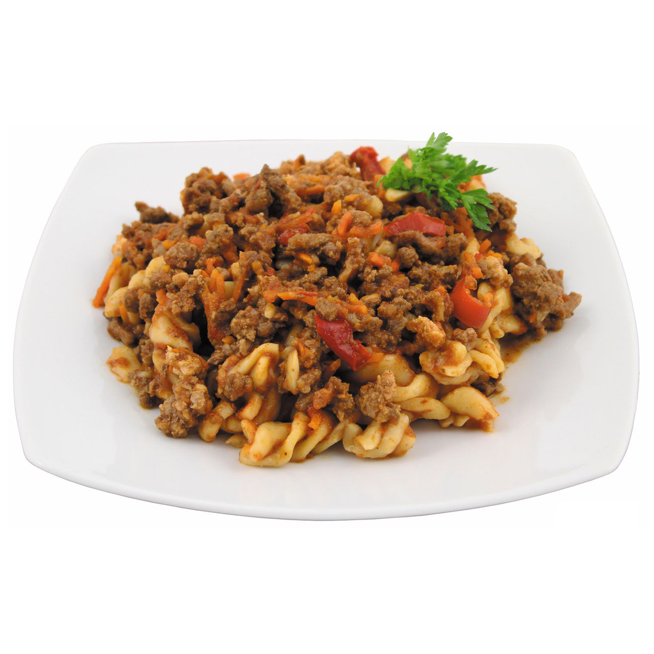 Outdoor-Mahlzeit Nudeln mit Bolognesesoe Dose Bild 1