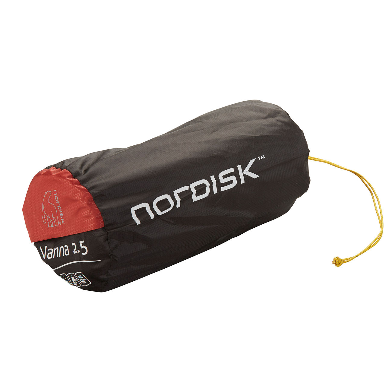 Nordisk Isomatte Vanna 2.5 rot / schwarz selbstaufblasend mit extrem kleinem Packmaß Bild 1