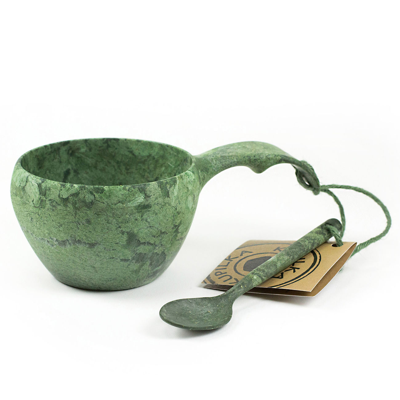 Kupilka Geschenkset 3-teilig Teller Tasse Löffel grün Bild 2