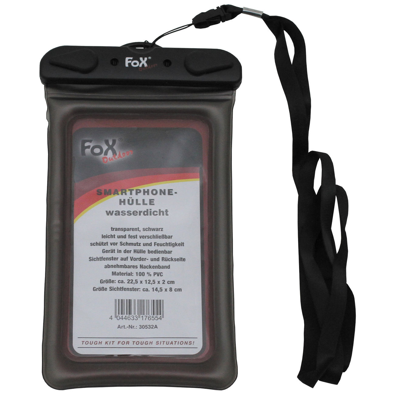 Fox Outdoor Smartphonehlle wasserdicht transparent / schwarz