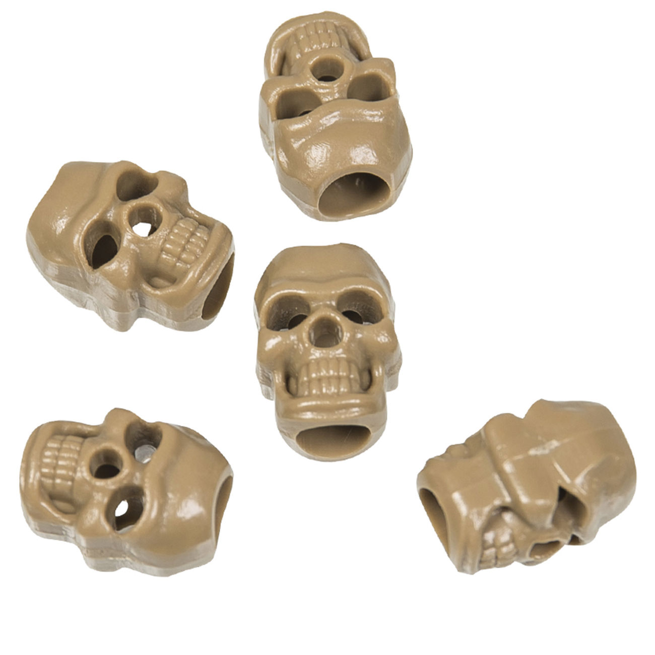 Mil-Tec Kordelstopper Skull coyote 10 Stck