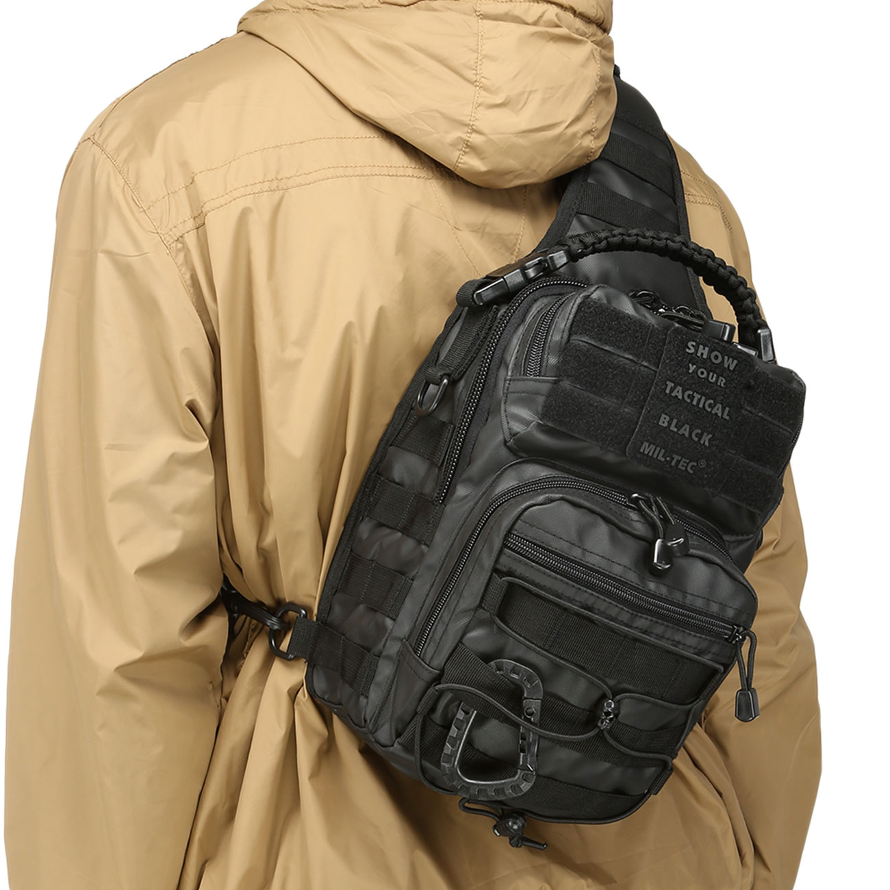Mil-Tec Rucksack One Strap Assault Pack small 10 Liter tactical black Bild 6