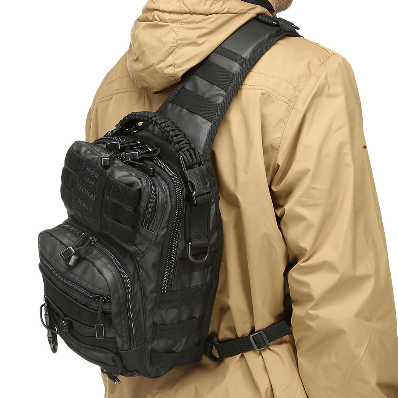 Mil-Tec Rucksack One Strap Assault Pack small 10 Liter tactical black Bild 7