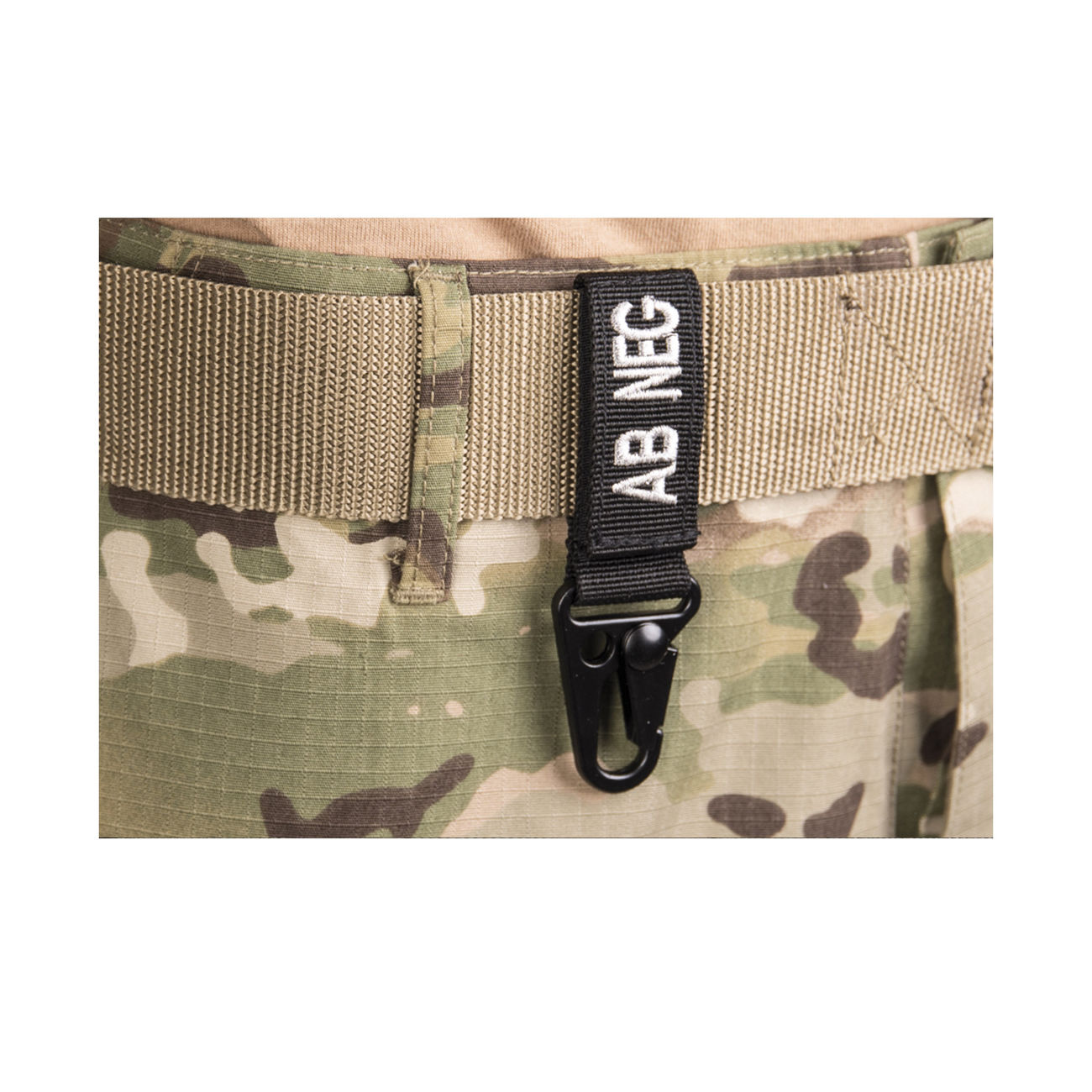 Mil-Tec Schlüsselanhänger Tactical Keyholder Blutgruppe AB negativ schwarz 5 Stück Bild 1