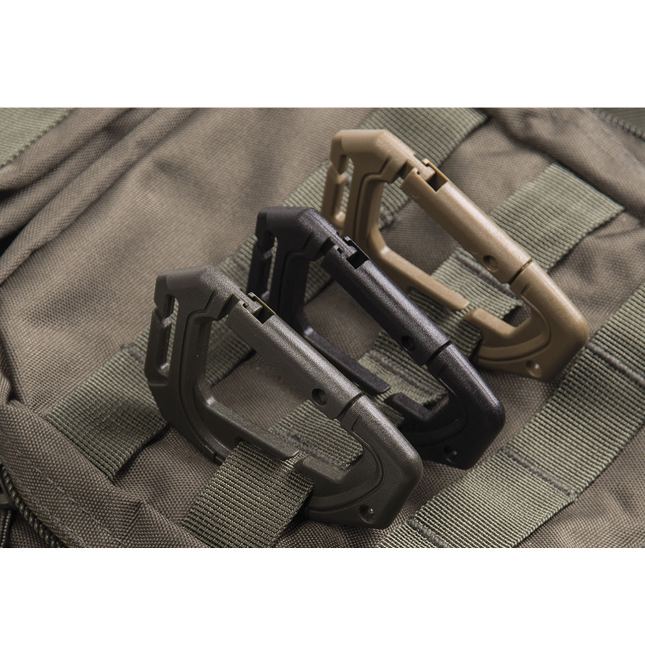 Mil-Tec Karabinerhaken Tactical Karabiner Molle oliv 2 Stck Bild 1