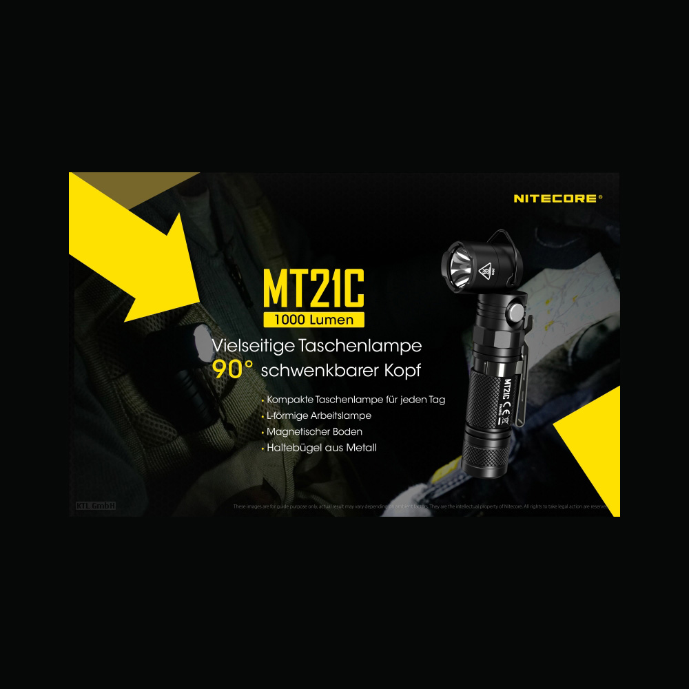 Nitecore LED Taschenlampe MT21C 1000 Lumen Bild 1