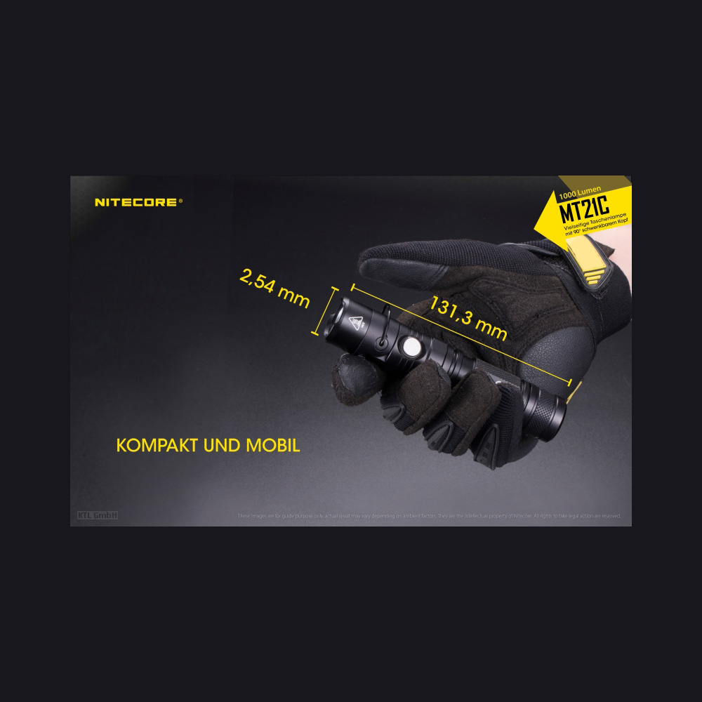 Nitecore LED Taschenlampe MT21C 1000 Lumen Bild 1