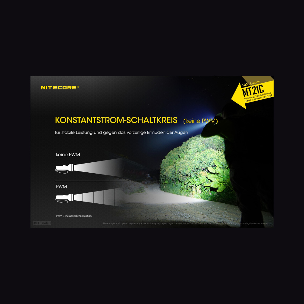 Nitecore LED Taschenlampe MT21C 1000 Lumen Bild 1