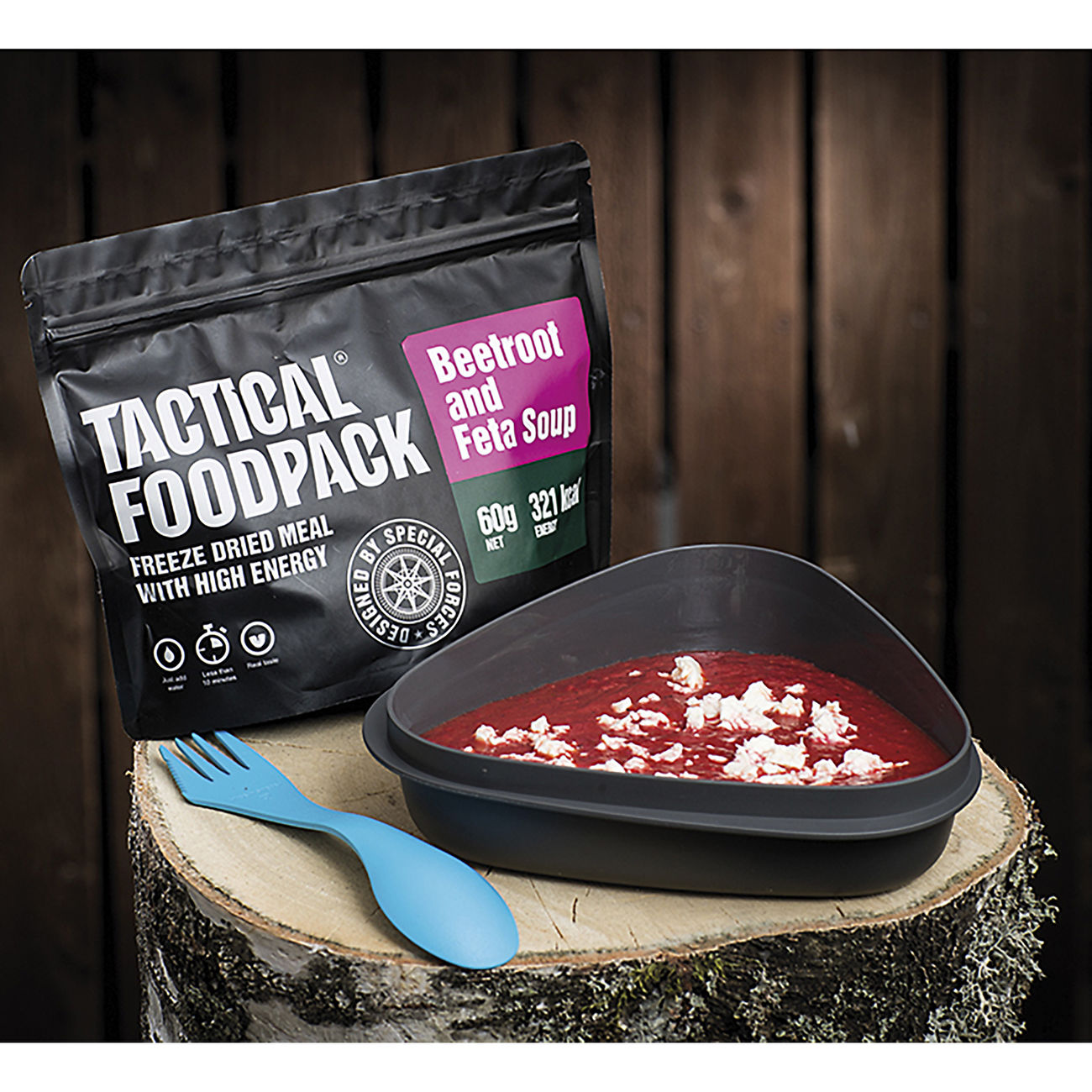 Tactical Foodpack Outdoor-Nahrungsmittel Rote-Beete-Suppe mit Feta 60 g Beutel