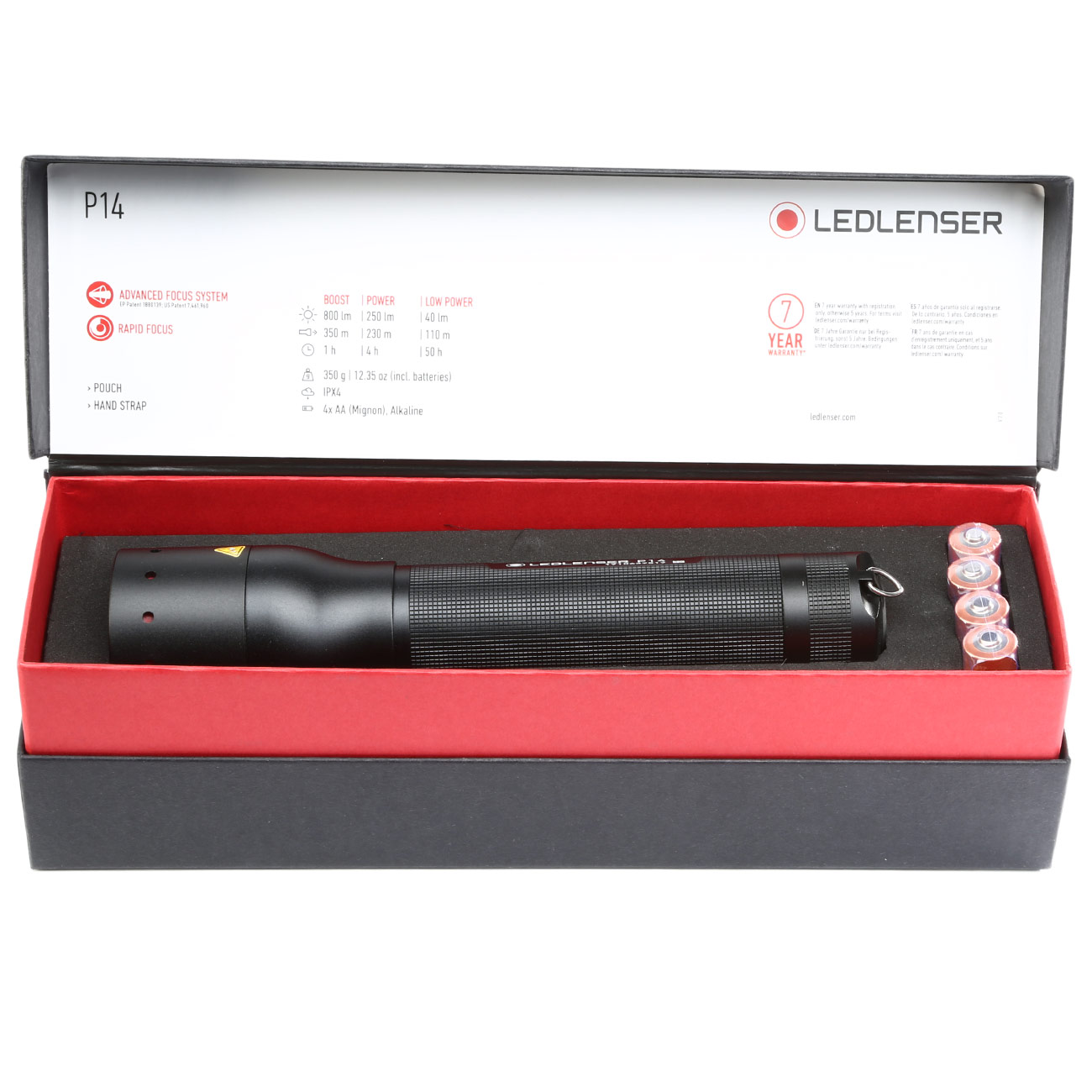 LED Lenser P14 Taschenlampe schwarz 800 Lumen Geschenkbox Bild 1