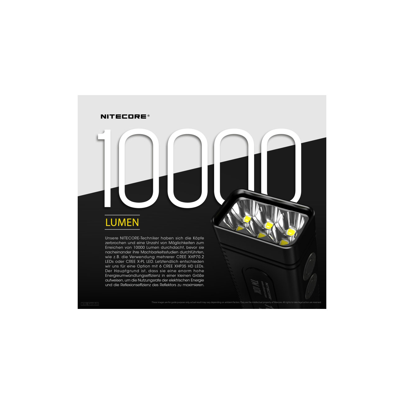 Nitecore LED Taschenlampe TM10K 10000 Lumen Bild 1