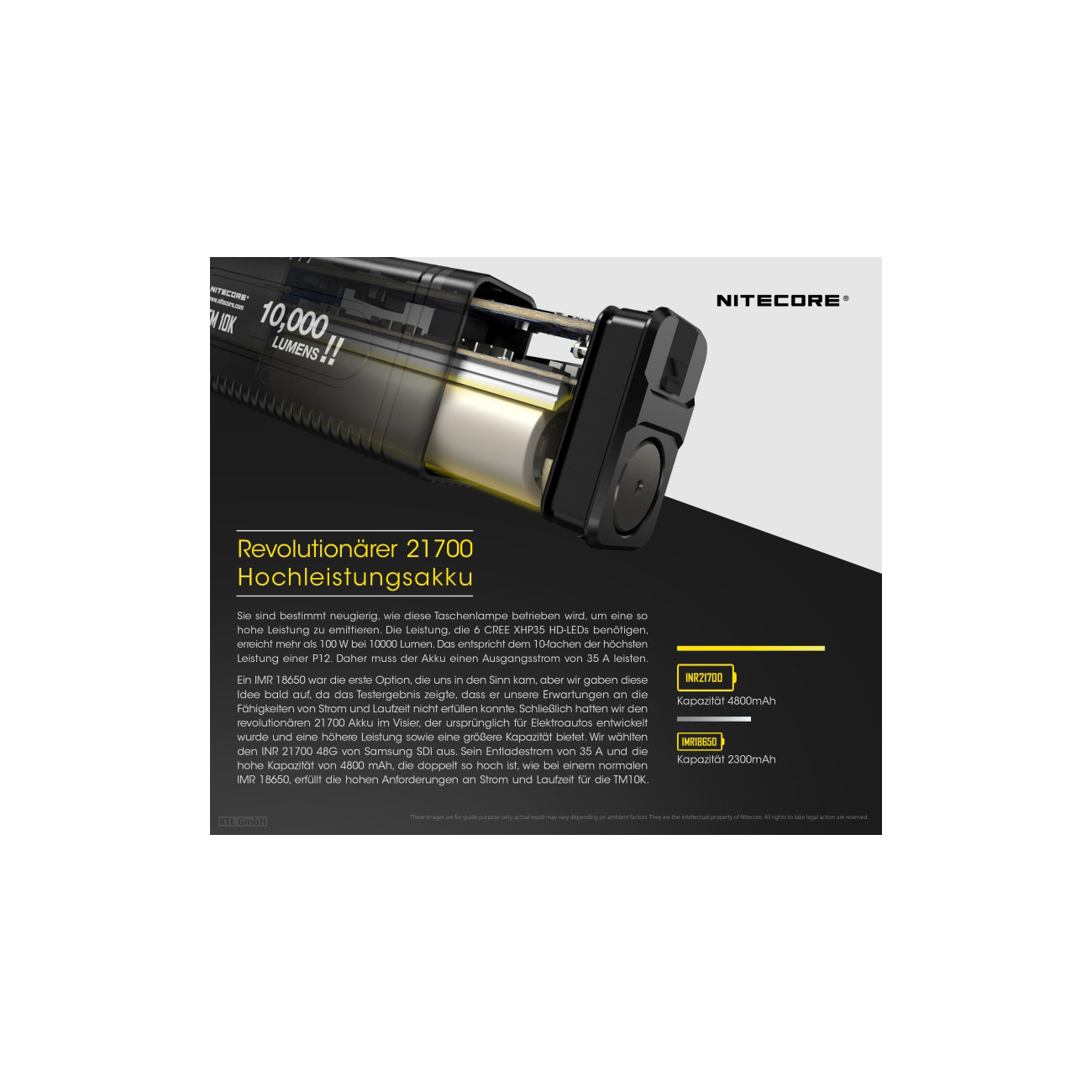 Nitecore LED Taschenlampe TM10K 10000 Lumen Bild 1