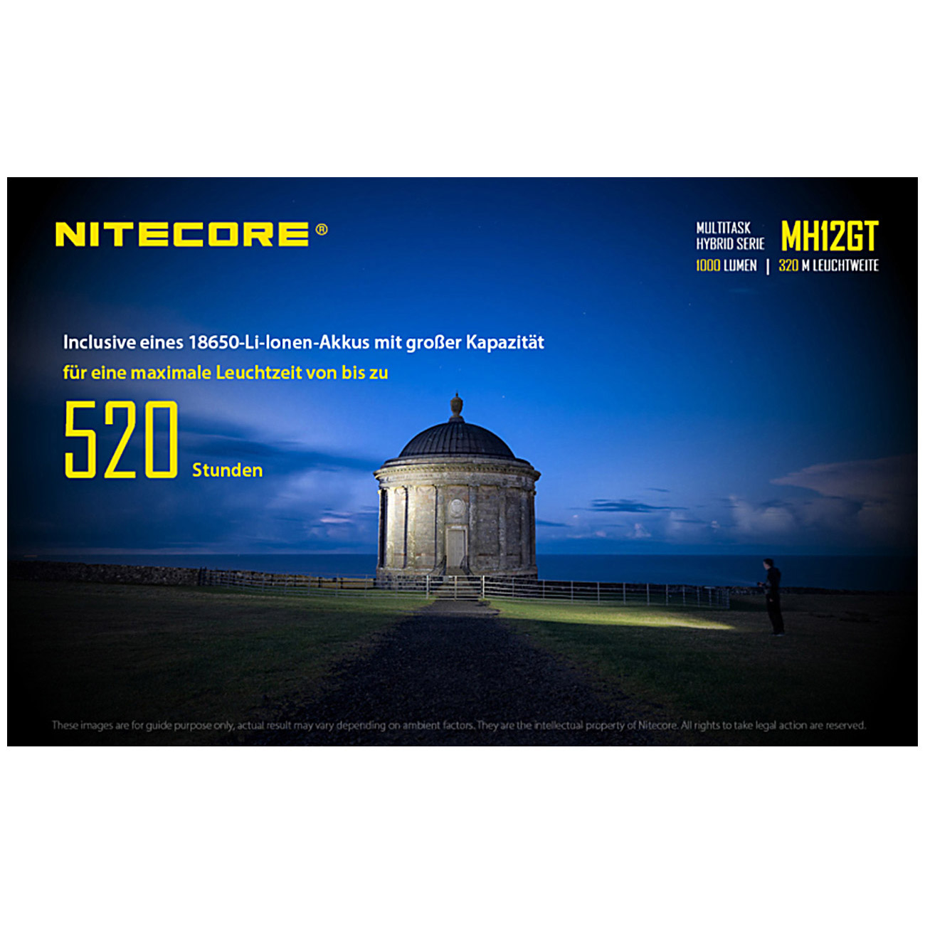 Nitecore LED Taschenlampe MH12GT 1000 Lumen Bild 1