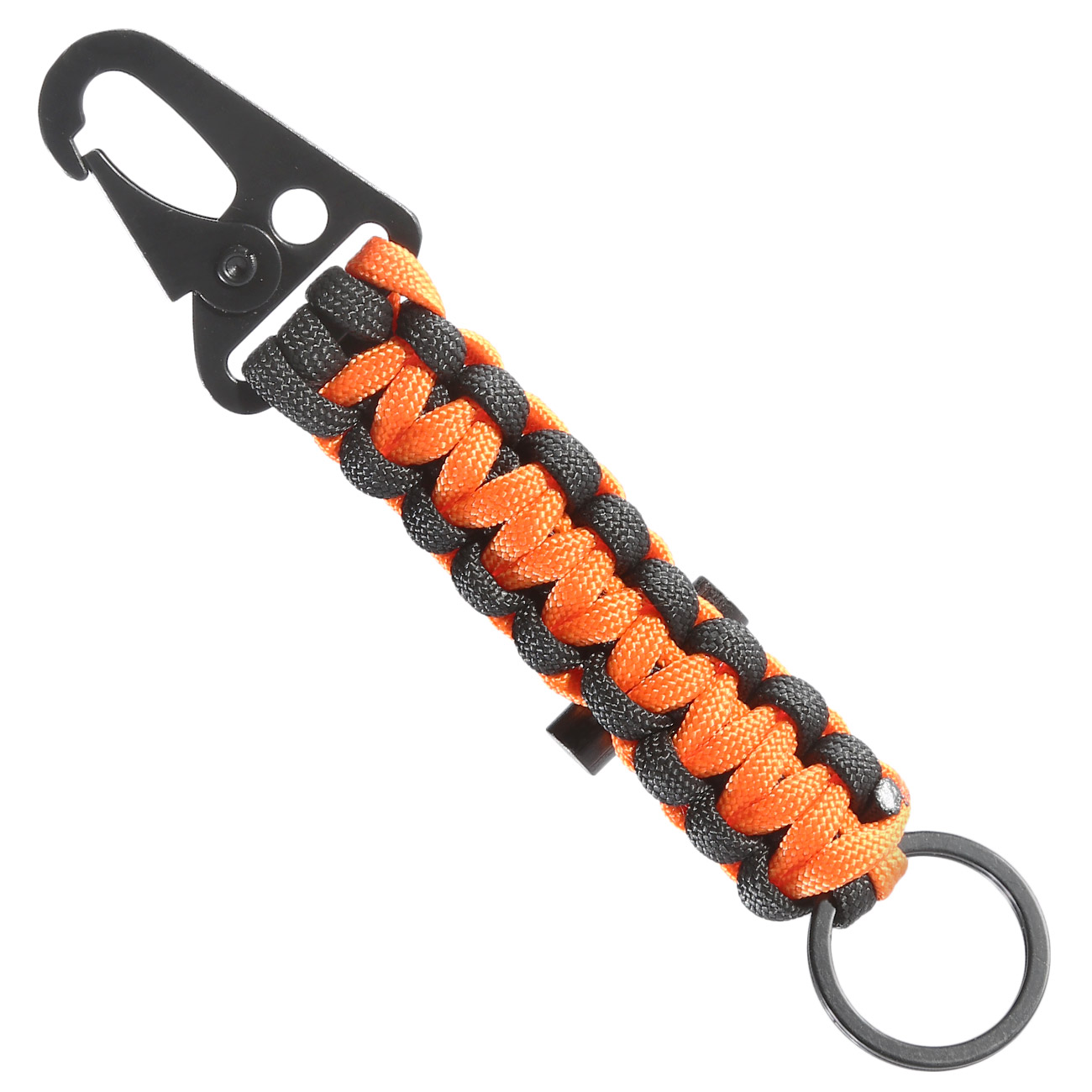 Barbaric Paracord Lanyard  Schlüsselanhänger mit Feuerstarter orange/schwarz Bild 1