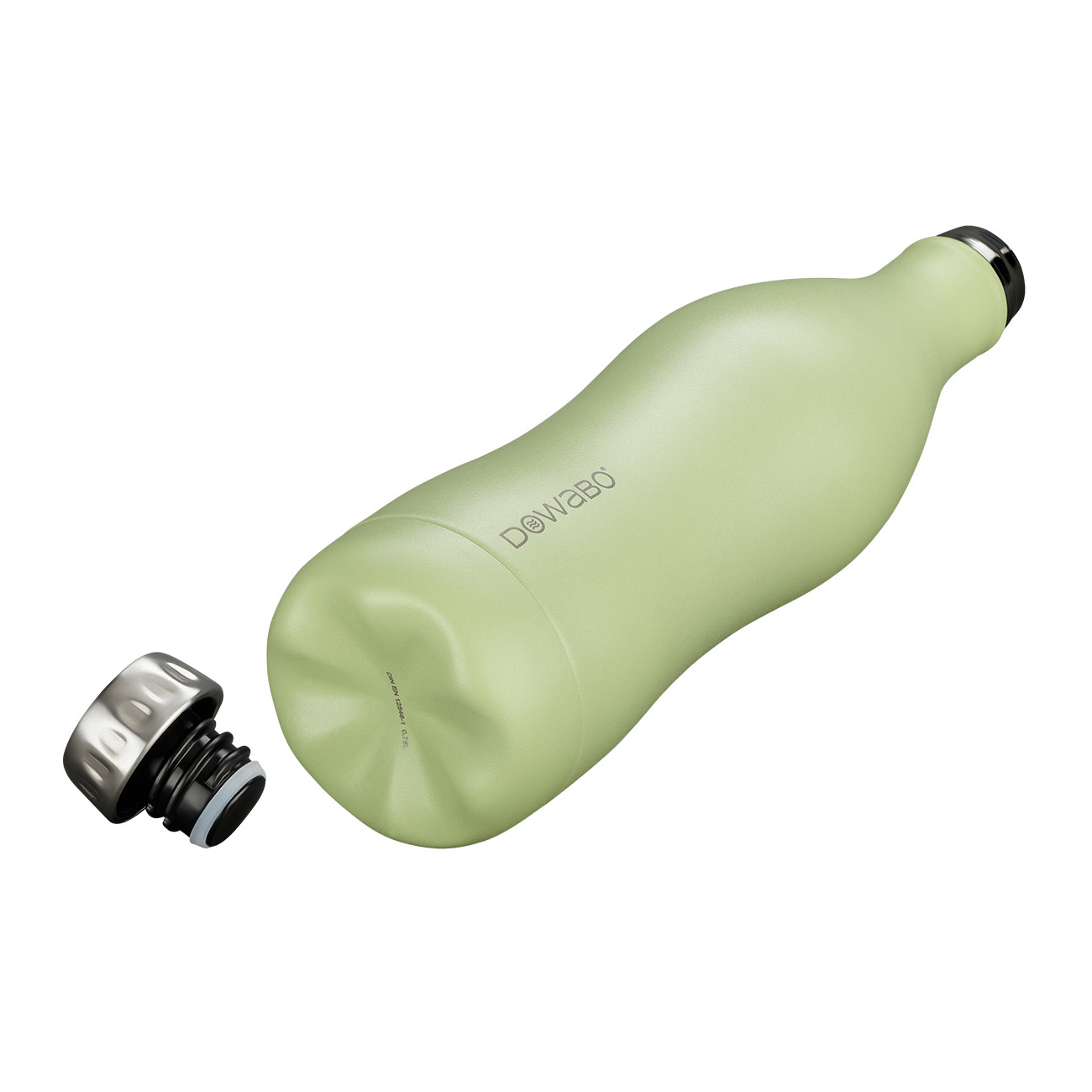 Dowabo Isolierflasche kohlensäuredicht 0,75 Liter hellgrün matt Bild 1
