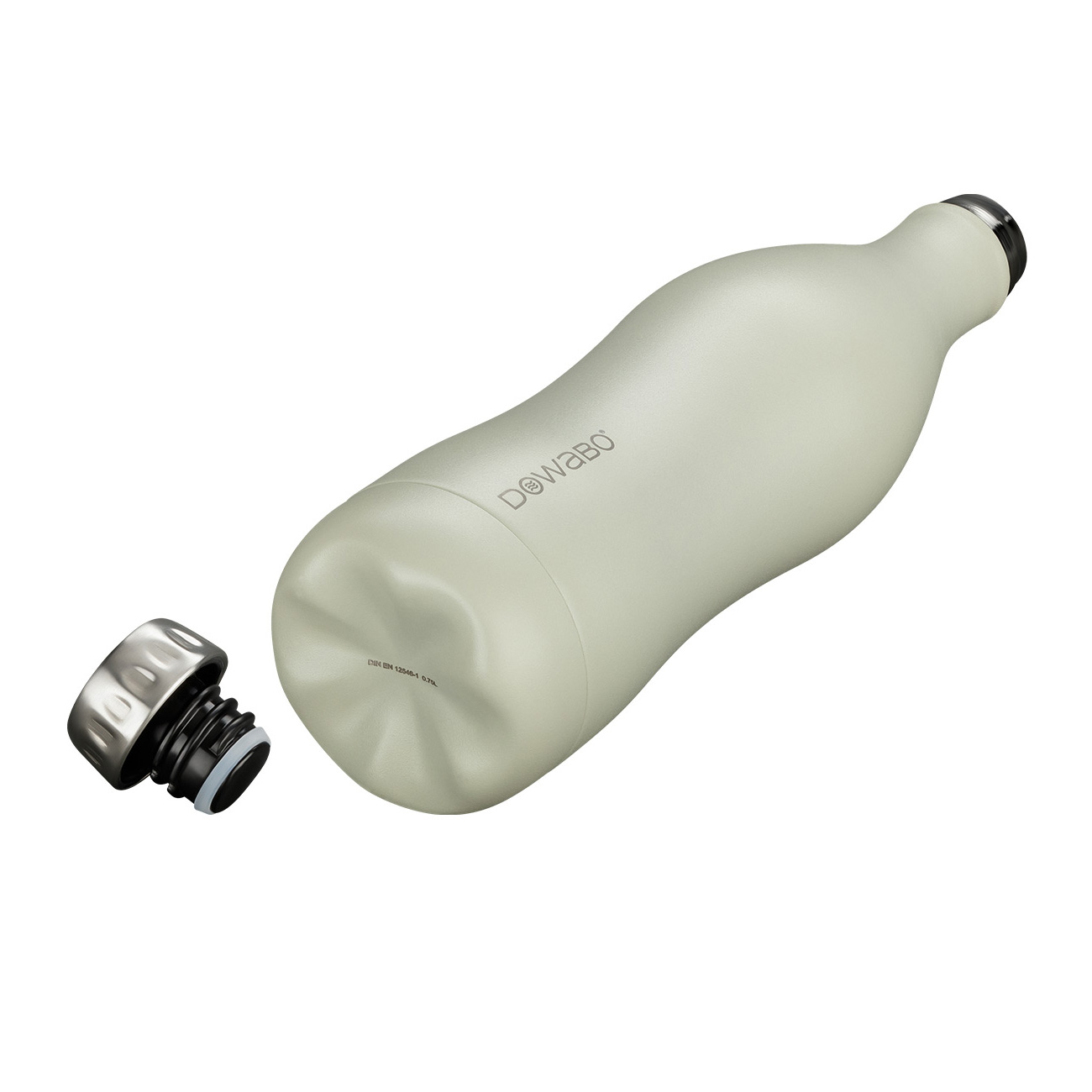 Dowabo Isolierflasche kohlensuredicht 0,75 Liter beige matt Bild 1