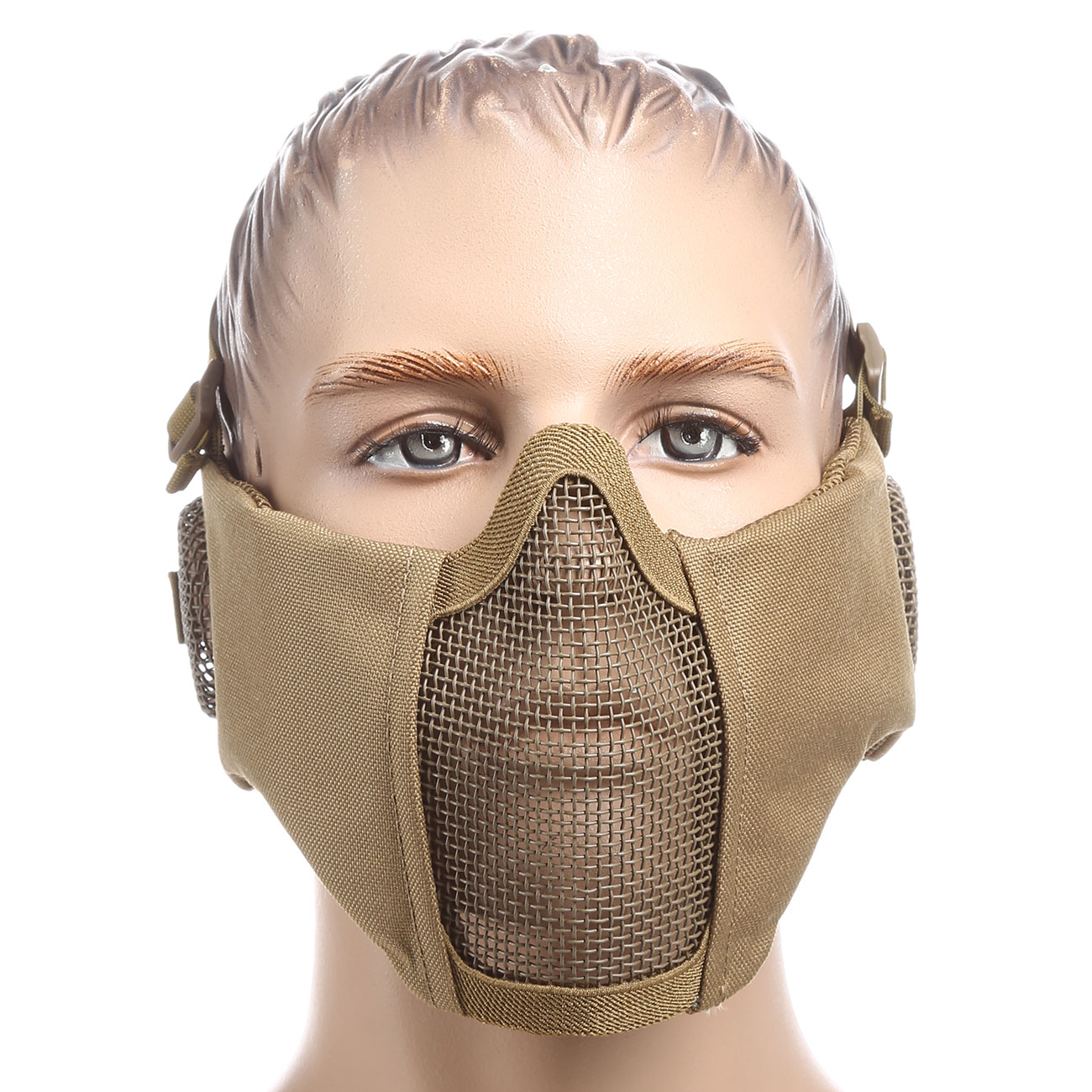 ASG Strike Systems Mesh Mask Gittermaske Full Lower Face mit Ohrabdeckung tan Bild 1