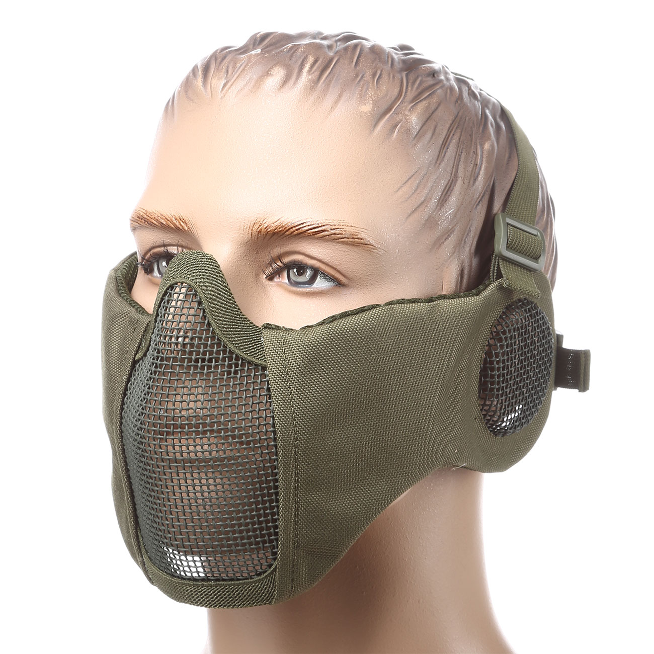 ASG Strike Systems Mesh Mask Gittermaske Full Lower Face mit Ohrabdeckung oliv