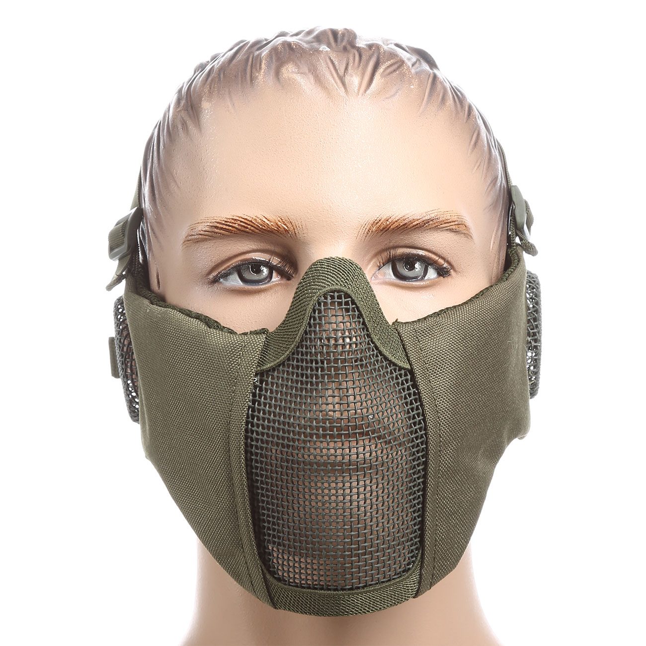 ASG Strike Systems Mesh Mask Gittermaske Full Lower Face mit Ohrabdeckung oliv Bild 1