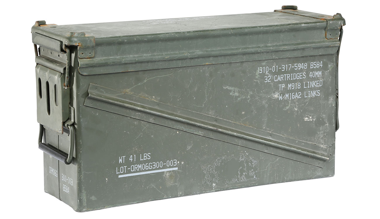US Munitionskiste Original Größe 5 46 x 15,5 x 25 cm oliv - gebraucht Bild 1