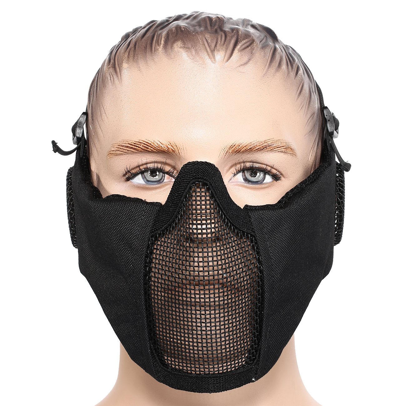 ASG Strike Systems Mesh Mask Gittermaske Full Lower Face mit Ohrabdeckung schwarz Bild 1