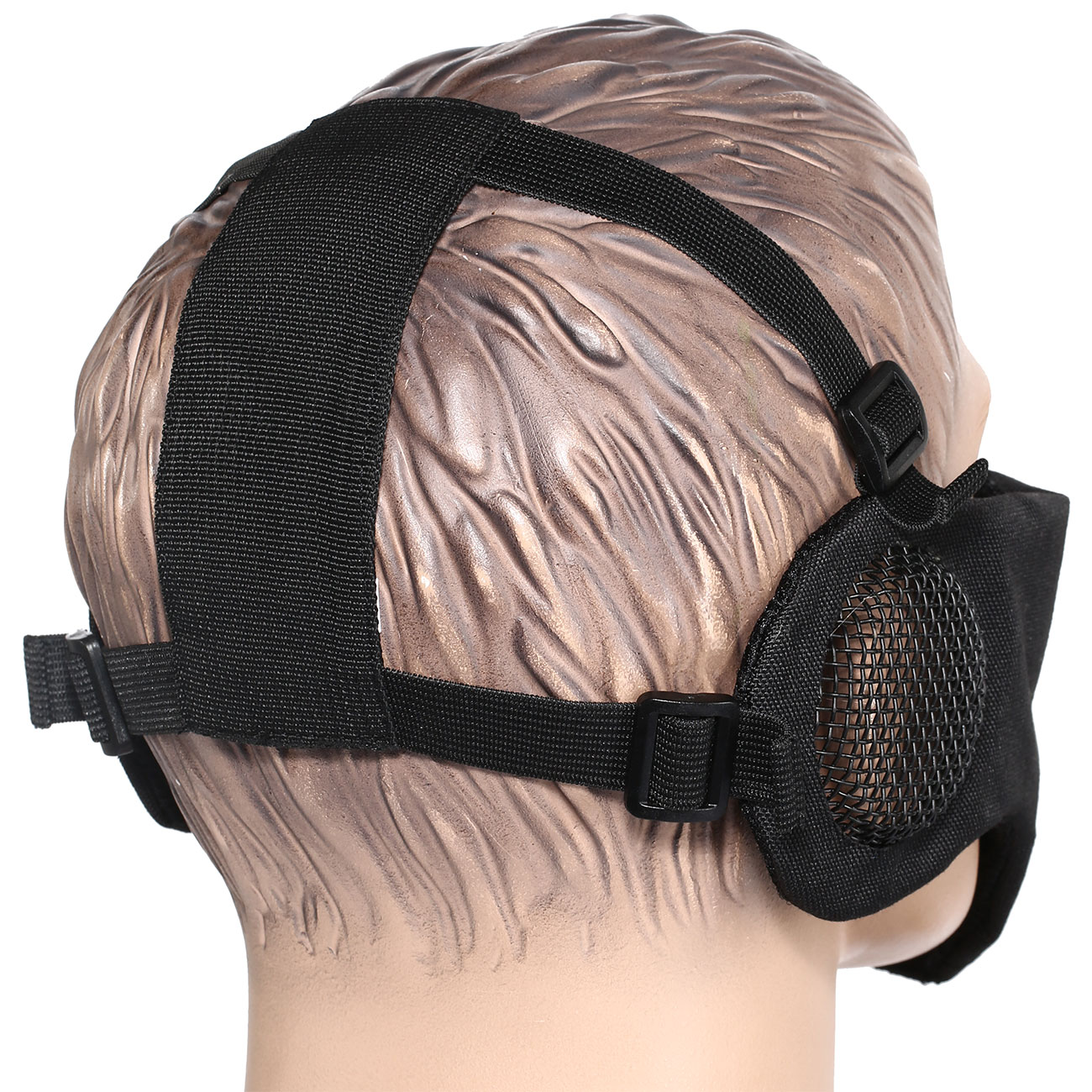 ASG Strike Systems Mesh Mask Gittermaske Full Lower Face mit Ohrabdeckung schwarz Bild 2