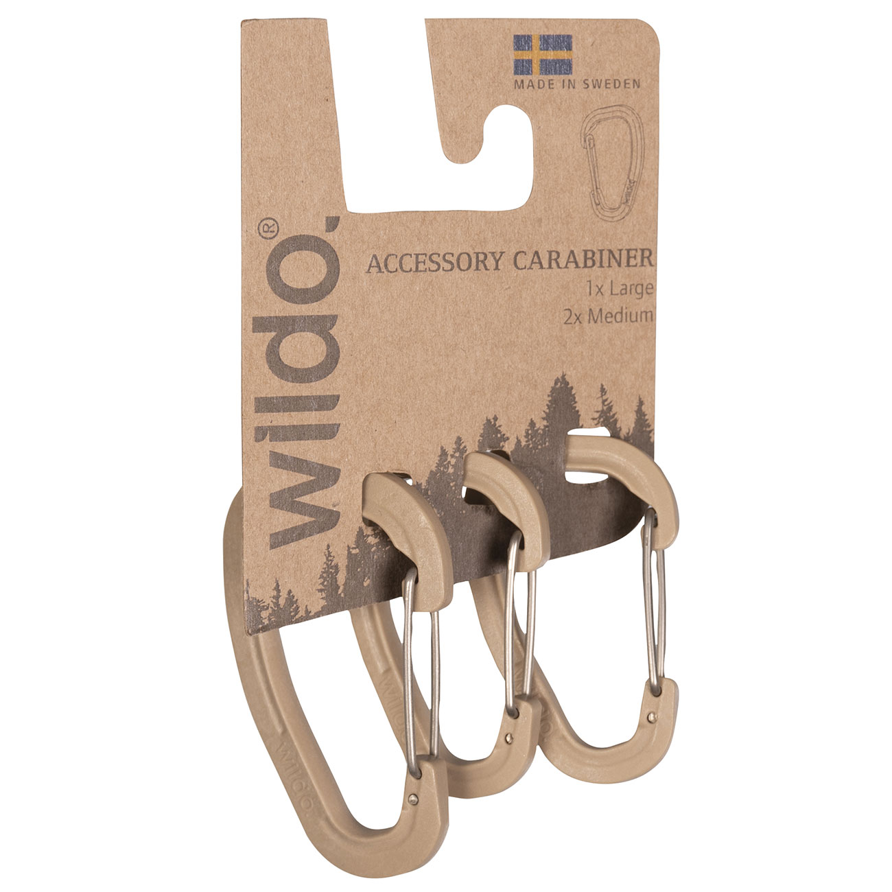 Wildo Karabiner 3er Set coyote