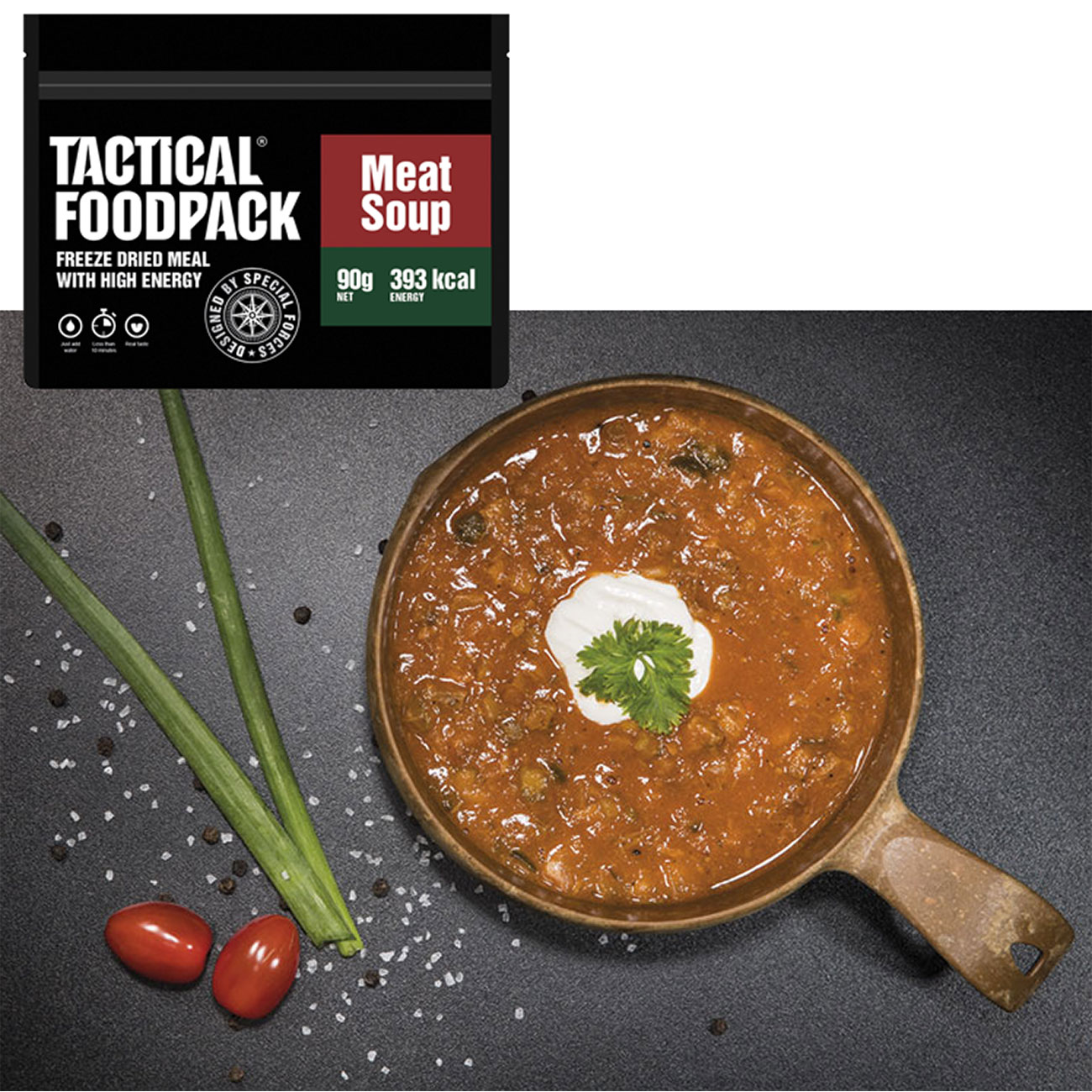 Tactical Foodpack Outdoor Mahlzeit Fleischsuppe