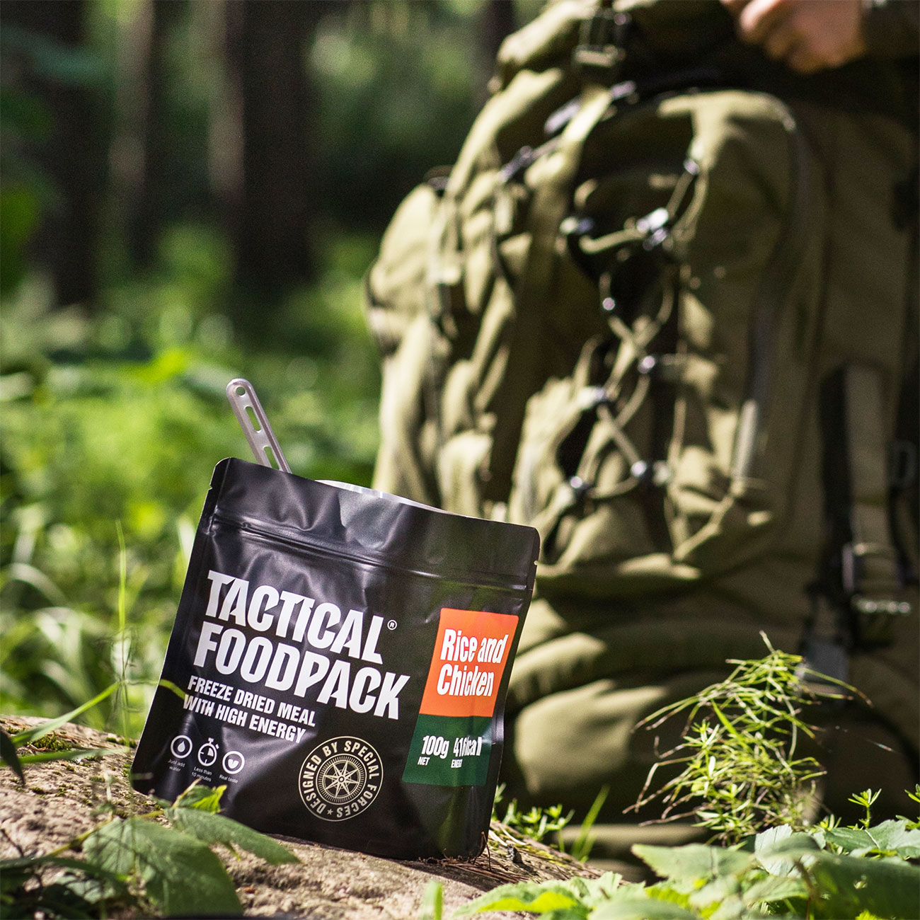 Tactical Foodpack Outdoor Mahlzeit Hühnchen und Reis Bild 1