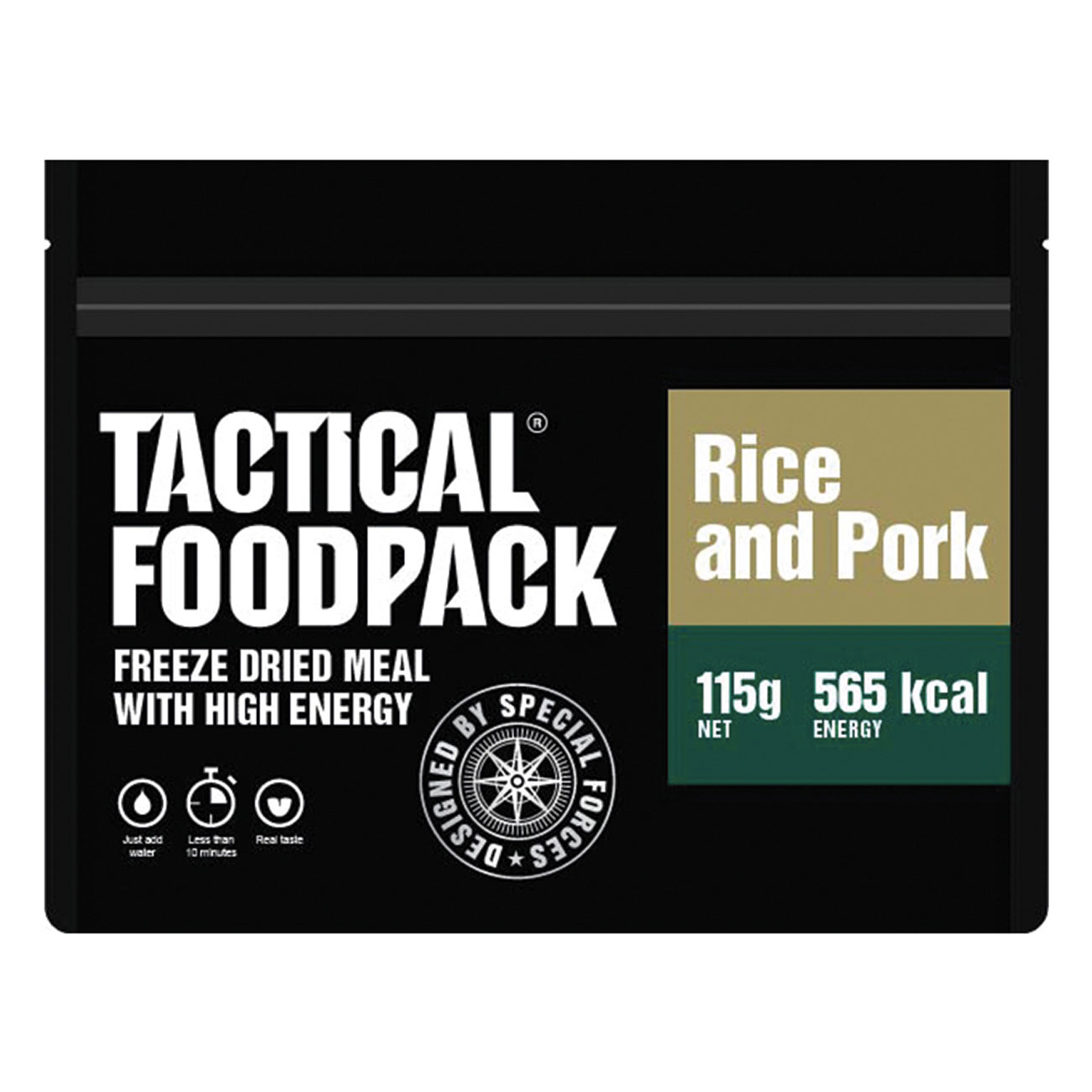 Tactical Foodpack Outdoor Mahlzeit Reis und Schweinefleisch Bild 1