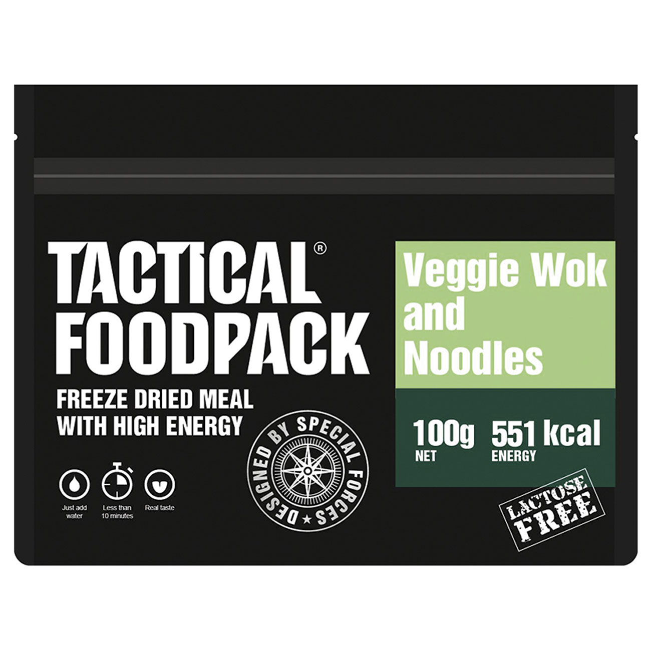 Tactical Foodpack Outdoor Mahlzeit Gemüsewok und Spaghetti Bild 1