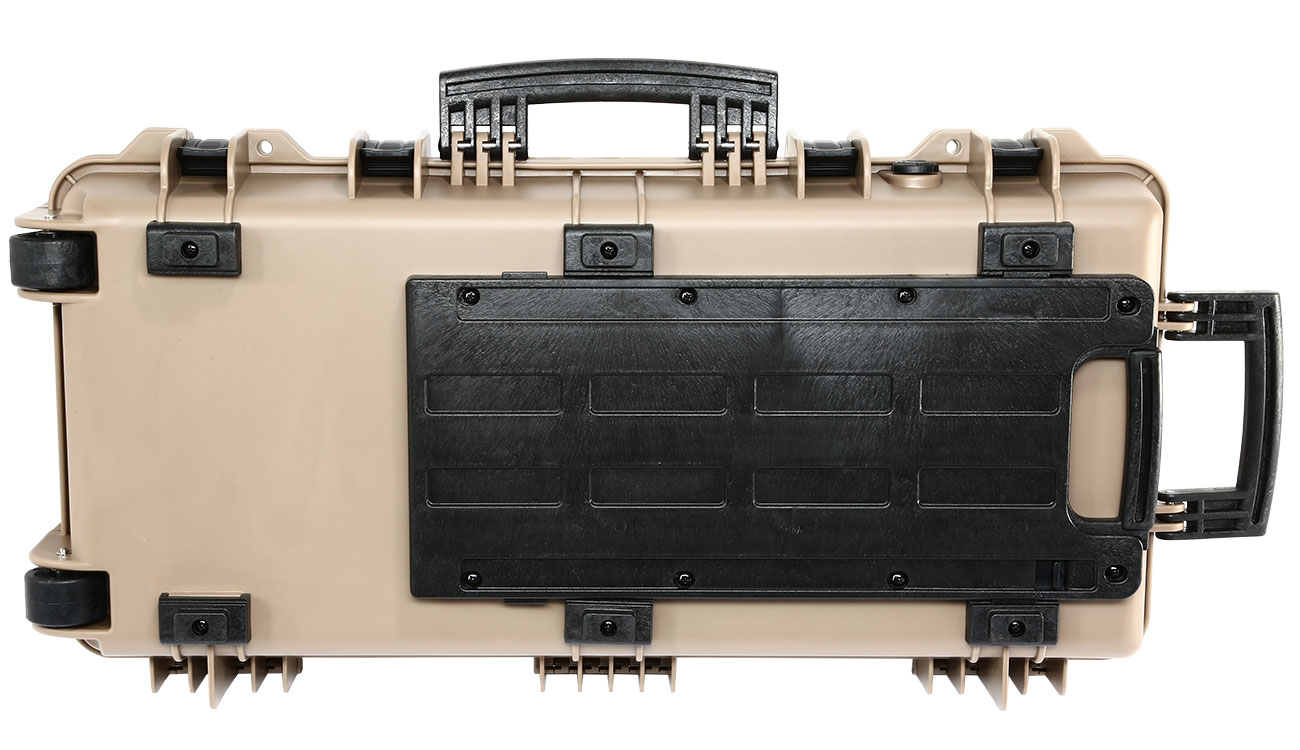 Nuprol Medium Hard Case Waffenkoffer / Trolley 80 x 40 x 17,5 cm Waben-Schaumstoff tan Bild 3