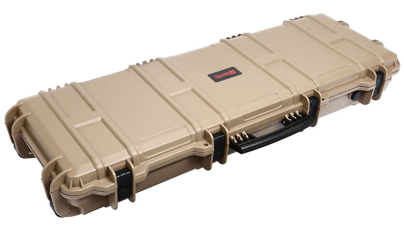 Nuprol Large Hard Case Waffenkoffer / Trolley 109 x 39,5 x 16 cm PnP-Schaumstoff tan