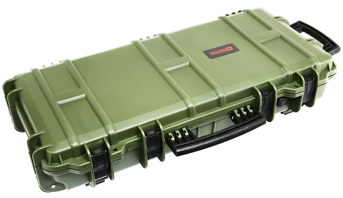 Nuprol Medium Hard Case Waffenkoffer / Trolley 80 x 40 x 17,5 cm PnP-Schaumstoff oliv