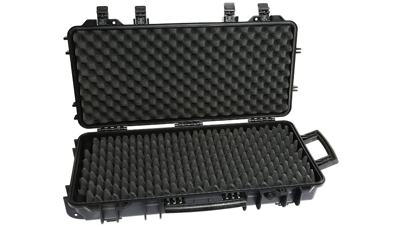 Nuprol Medium Hard Case Waffenkoffer / Trolley 80 x 40 x 17,5 cm Waben-Schaumstoff schwarz Bild 6