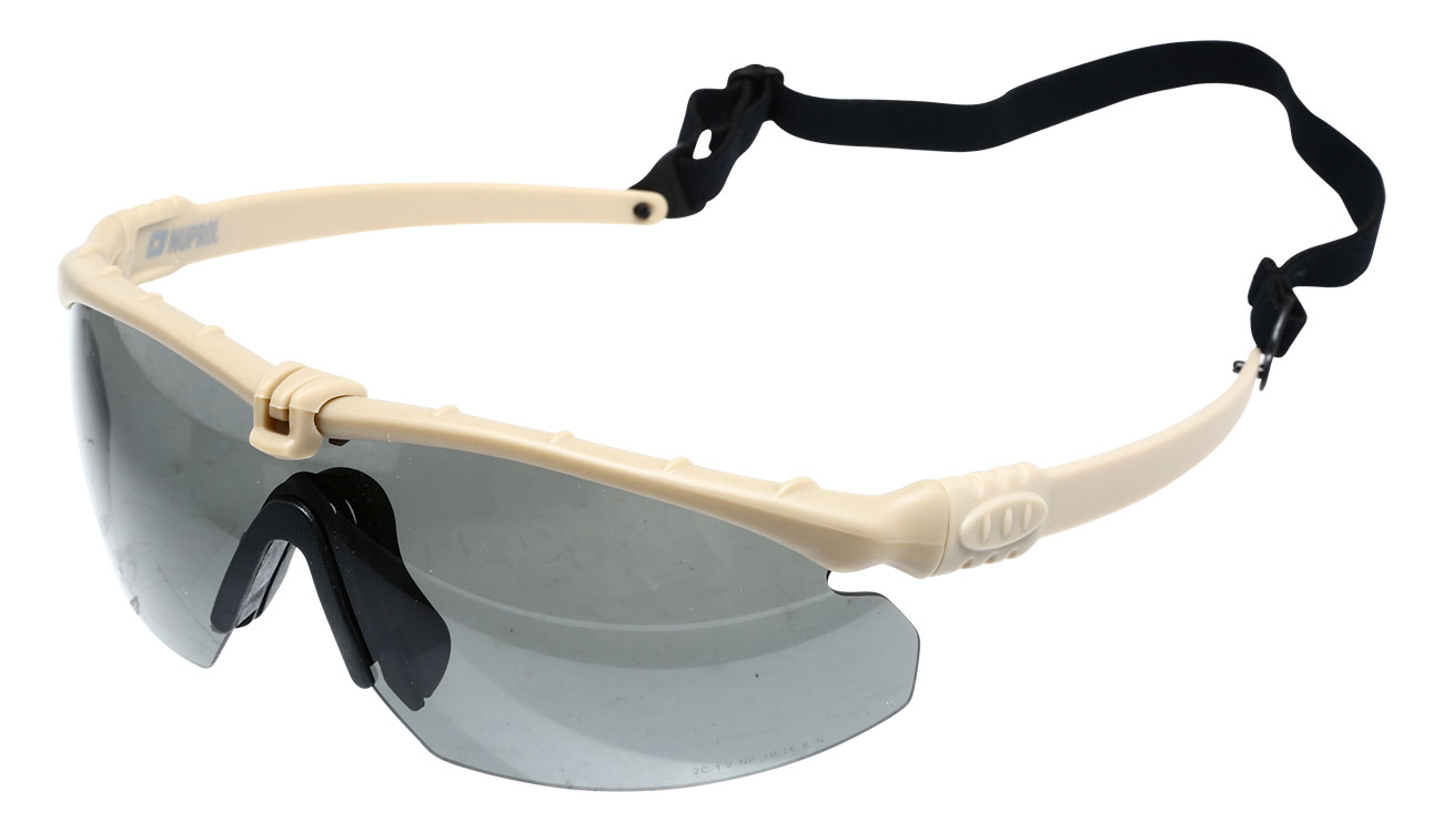 Nuprol Battle Pro Protective Airsoft Schutzbrille tan / rauch