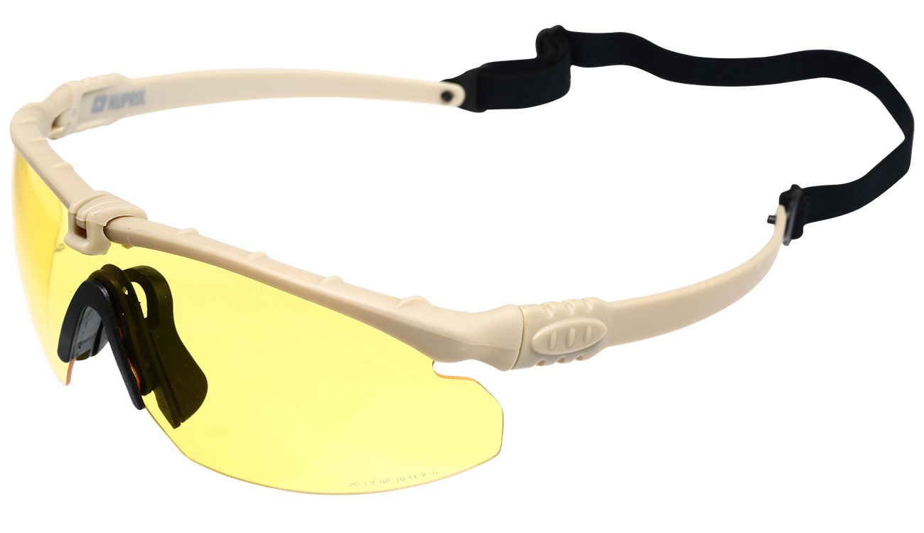 Nuprol Battle Pro Protective Airsoft Schutzbrille tan / gelb