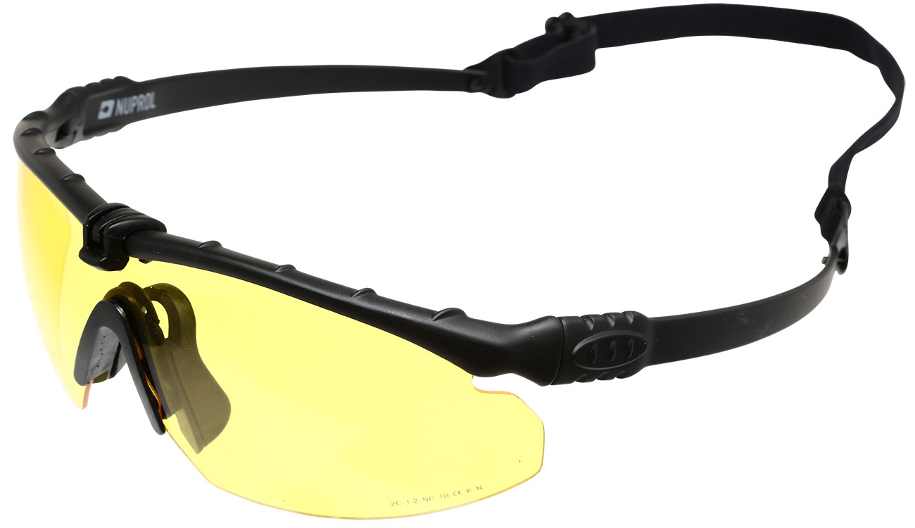 Nuprol Battle Pro Protective Airsoft Schutzbrille schwarz / gelb