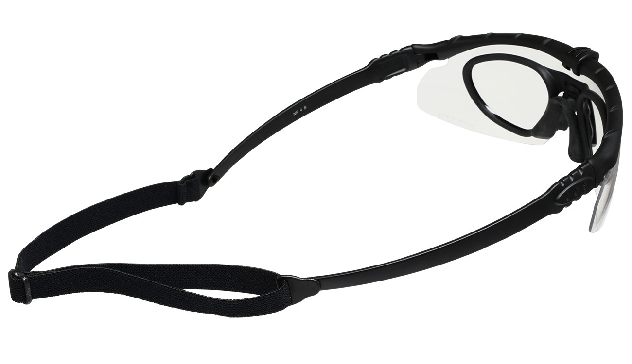 Nuprol Battle Pro mit Insert Protective Airsoft Schutzbrille schwarz / klar Bild 2
