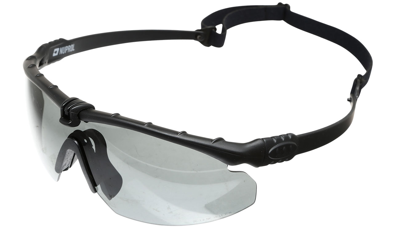 Nuprol Battle Pro Protective Airsoft Schutzbrille schwarz / rauch